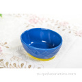 Изготовленная на заказ голубая керамическая посуда